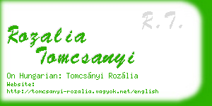rozalia tomcsanyi business card